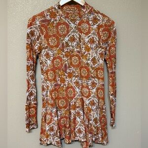 Free People Autumn Floral Top